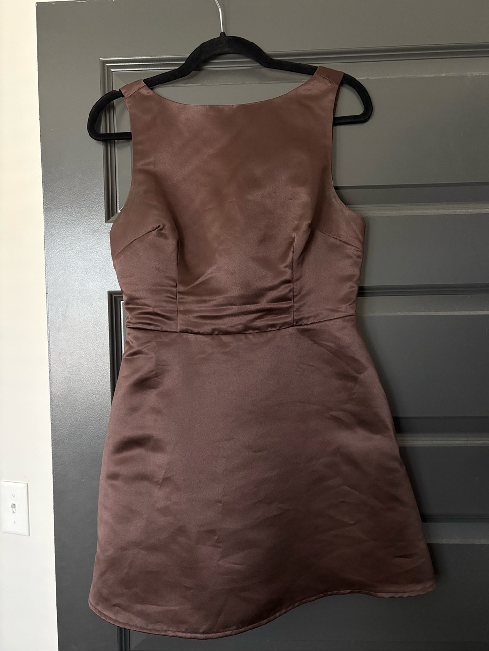 Reformation Chocolate Brown Mini Dress